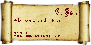 Vékony Zsófia névjegykártya