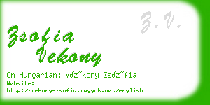 zsofia vekony business card